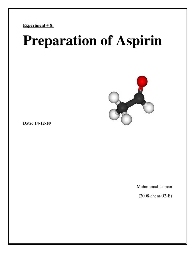 preparation of Aspirin Pyridine