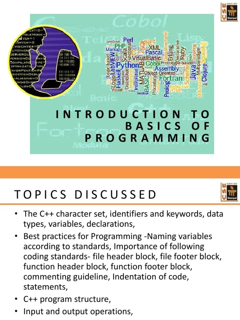 ProgrammingBasic 1 PDF Reserved Word C++