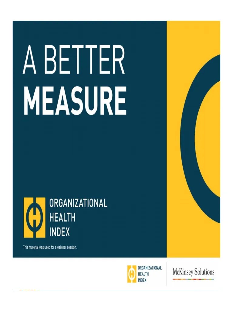 OHI A Better Measure McKinsey Solutions PDF PDF Mc Kinsey & Company