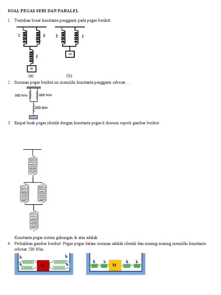 Soal Pegas Seri Dan Paralel