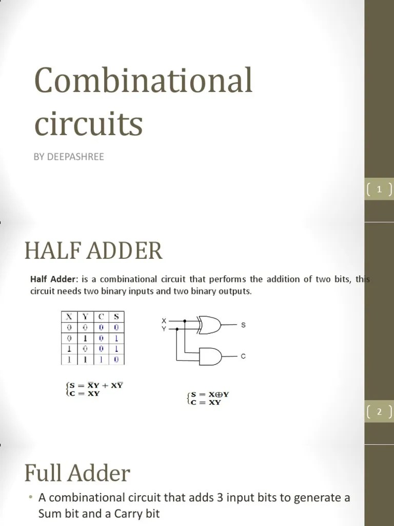 4 Combinational Circuits PDF PDF Theory Of Computation Teaching