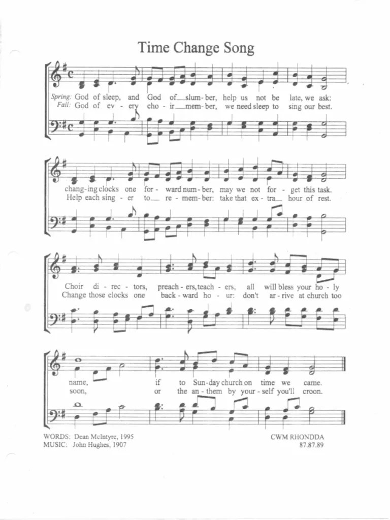 Time Change Hymn PDF