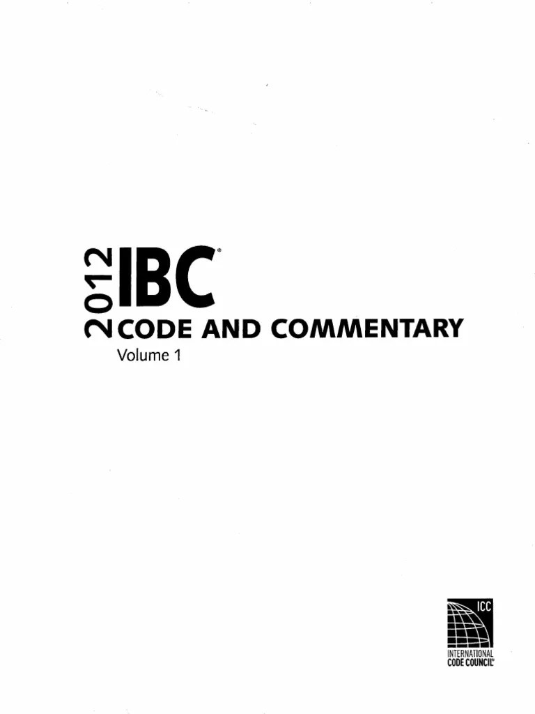 2012 IBC Code and Commentary Volume I Compressed PDF PDF