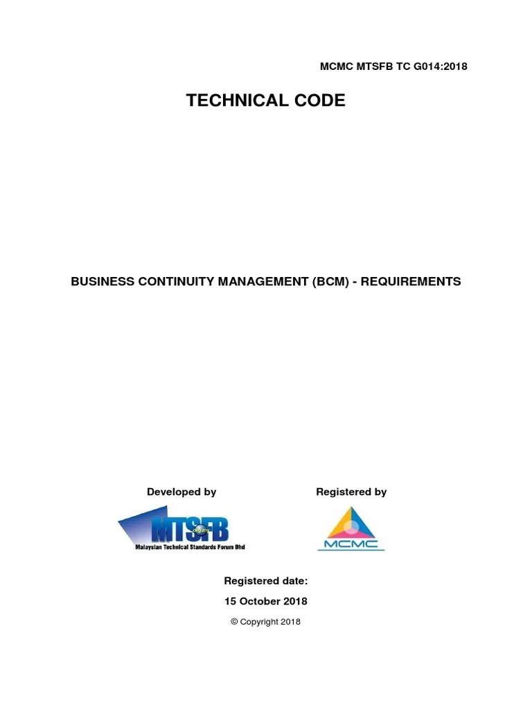 MCMCMTSFBTCG014 2018 BusinessContinuityManagement (BCM