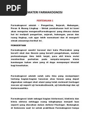 MATERI FARMAKOGNOSIii | PDF