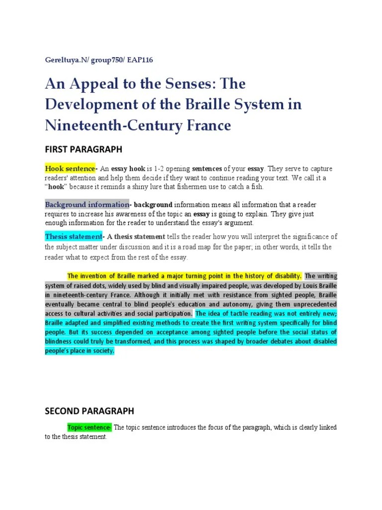 An Appeal To The Senses The Development of The Braille System in