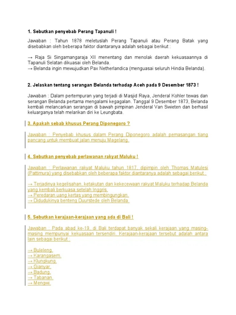 Soal Perlawanan Essay 5 | PDF