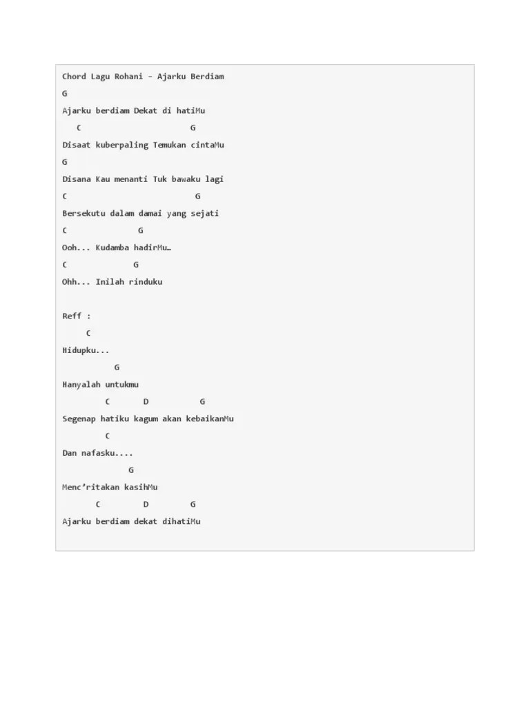 Chord Lagu Rohani | PDF