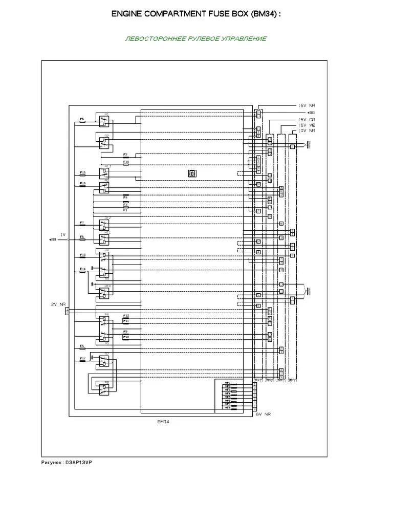 Engine Compartment Fuse Box (BM34) PDF | PDF | Diesel Engine | Fuel