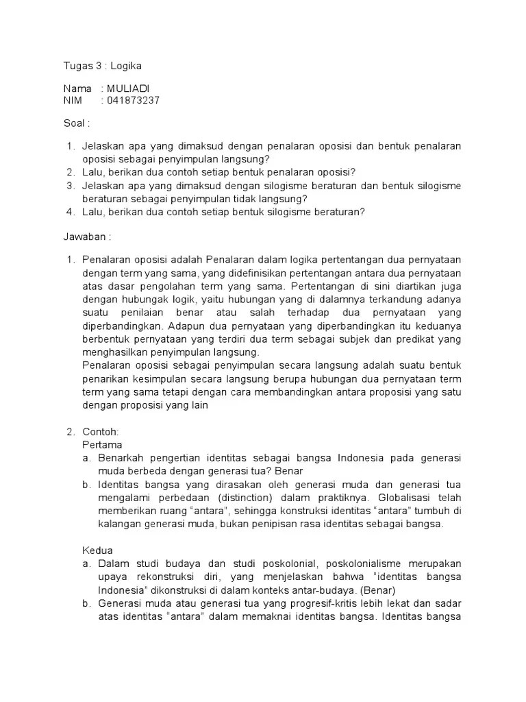 Tugas 3 Logika | PDF