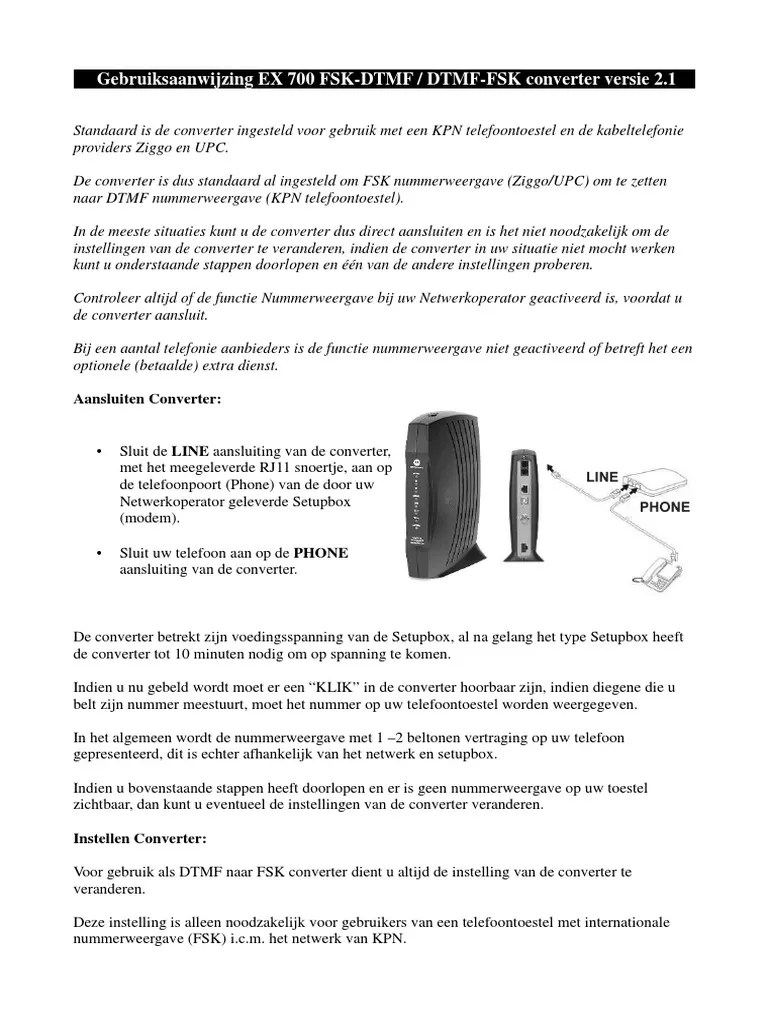 FSK DTMF Converter Handleiding | PDF