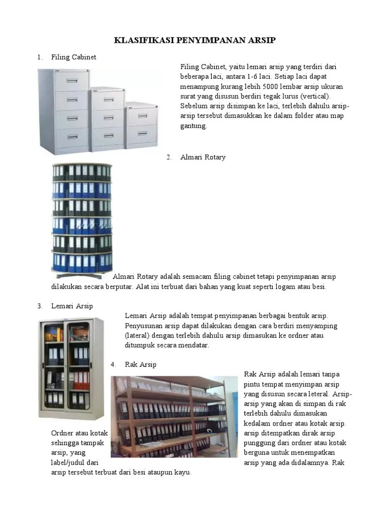 Klasifikasi Peralatan Arsip | PDF