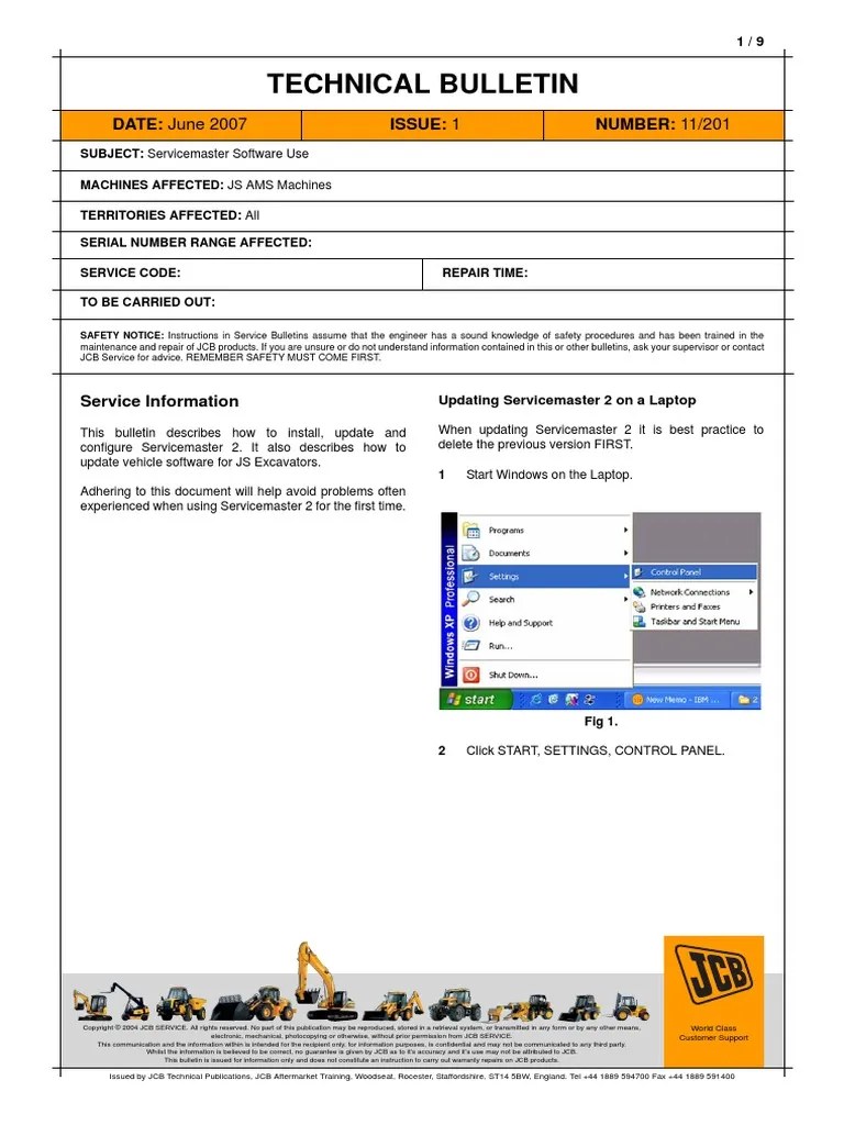Servicemaster Use On JS Machines PDF Laptop Usb