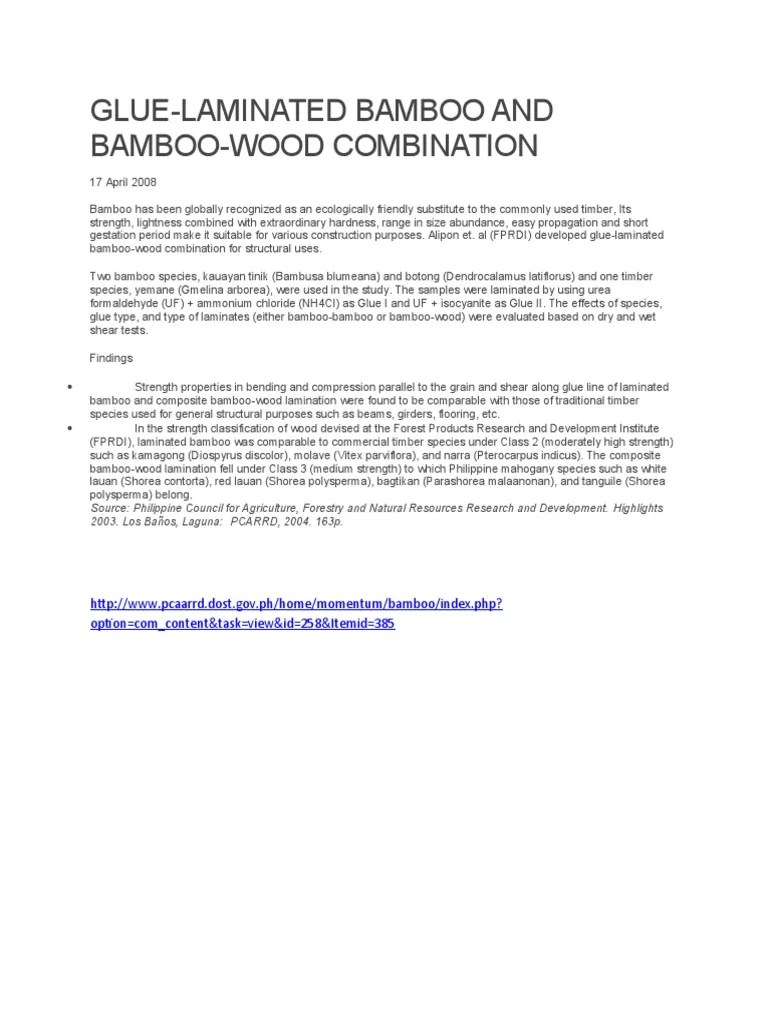 GlueLaminated Bamboo and BambooWood Combination Option Com Content