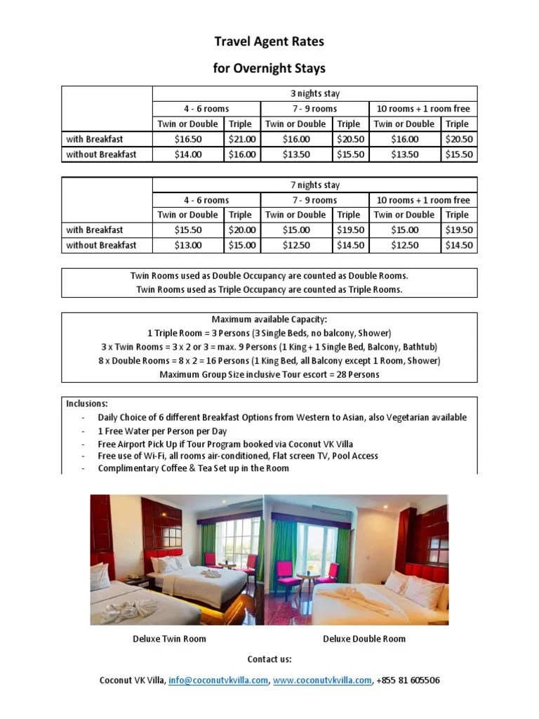 Travel Agent Rates PDF Leisure Business