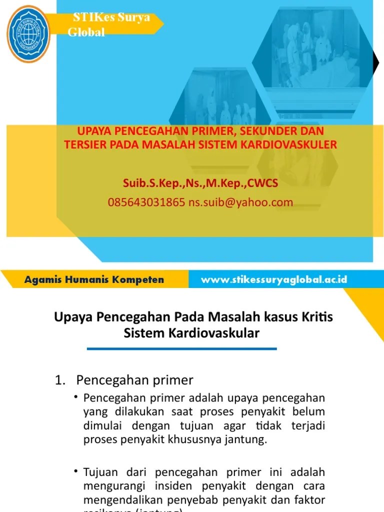 Upya Pencegahan P, S, T Pada Kardiovaskuler | PDF