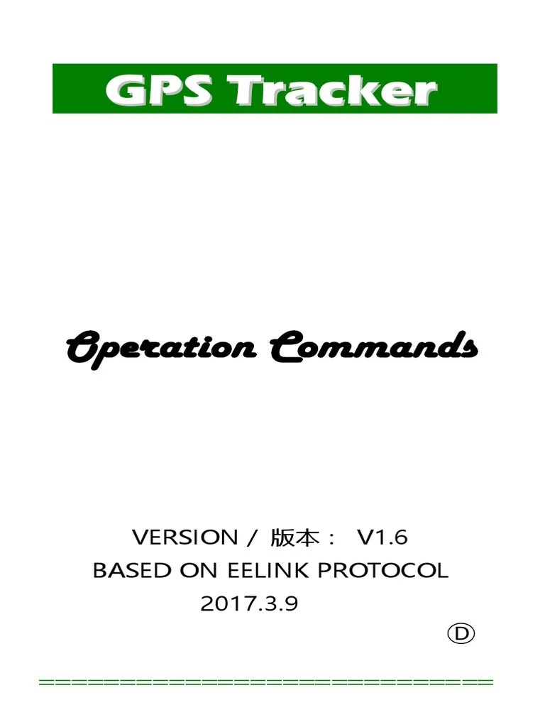 GPT12 GPS Tracker Operation Commands (D) PDF General Packet