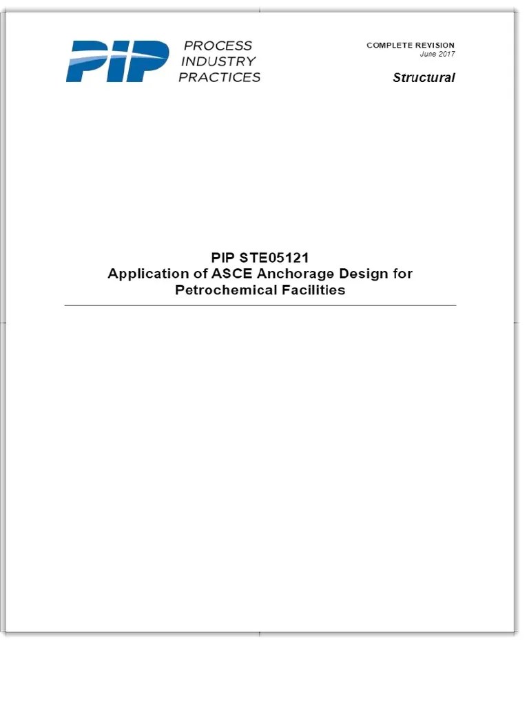 Pip Asce Anchor Bolt Design For Petrochemical Facilities PDF