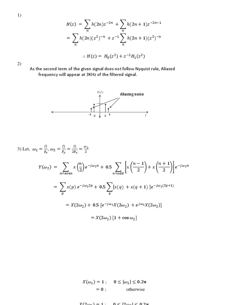 Fourier Analysis of Aliasing Effects in Downsampled Signals PDF
