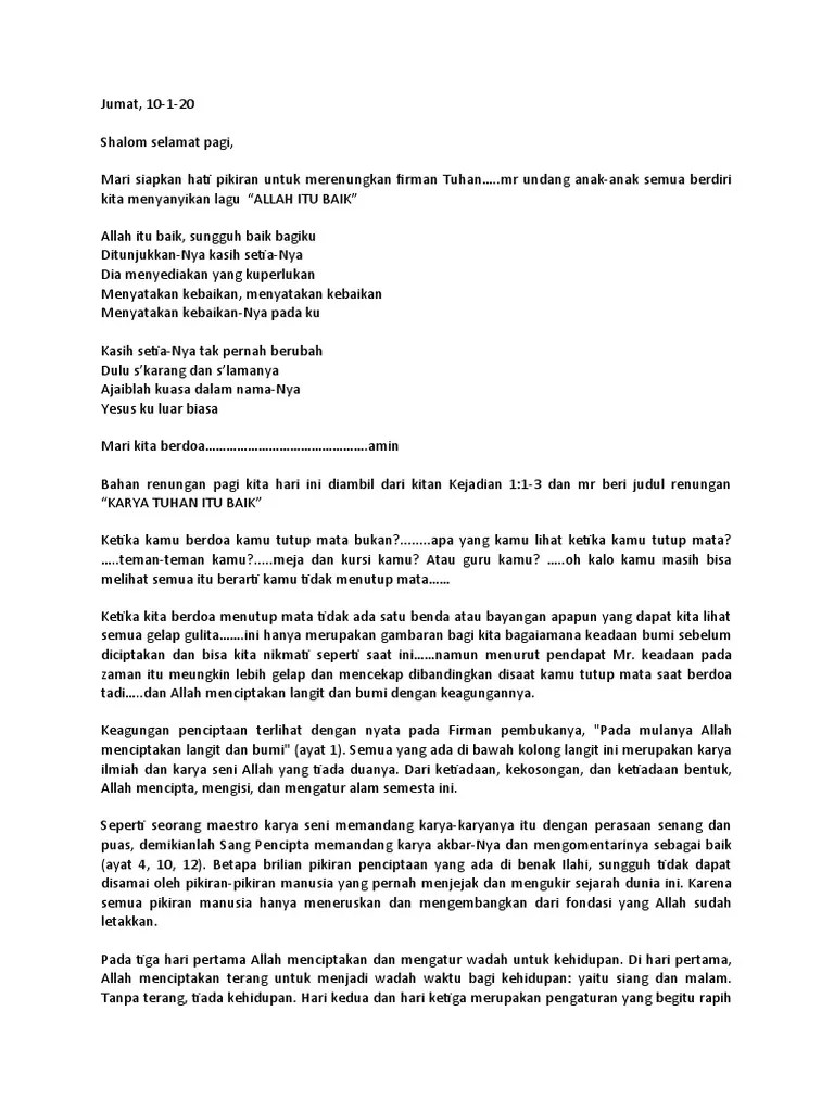 Bahan Devotion | PDF