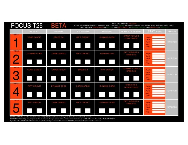 T25 Calendario Beta PDF PDF Sports