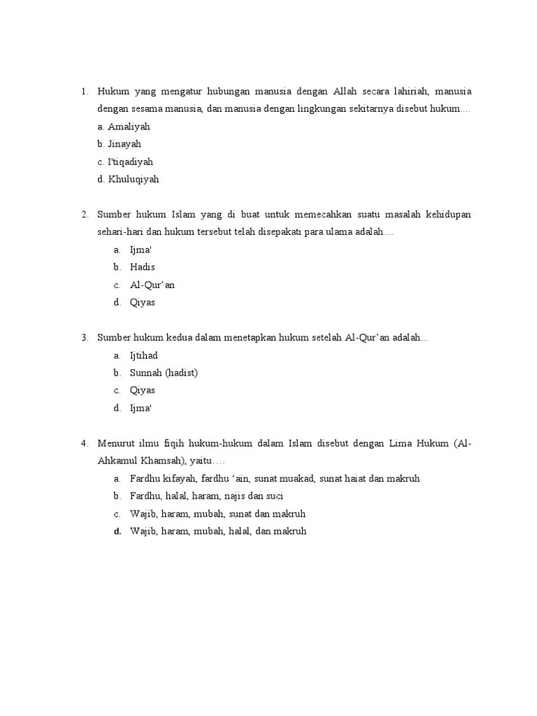 Soal Hukum Islam | PDF