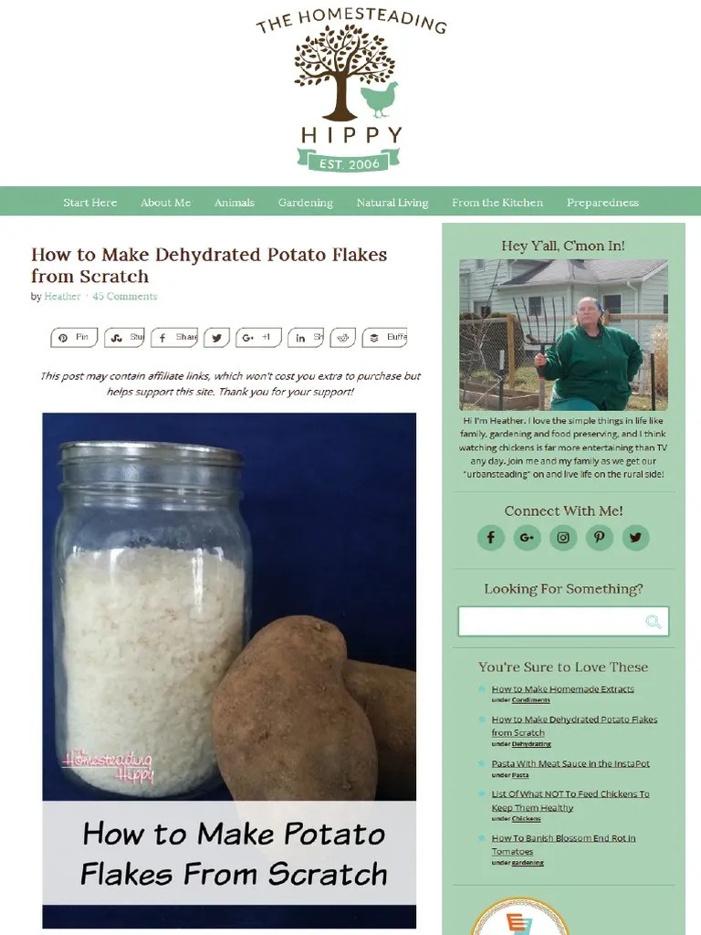 How To Make Dehydrated Potato Flakes From Scratch PDF