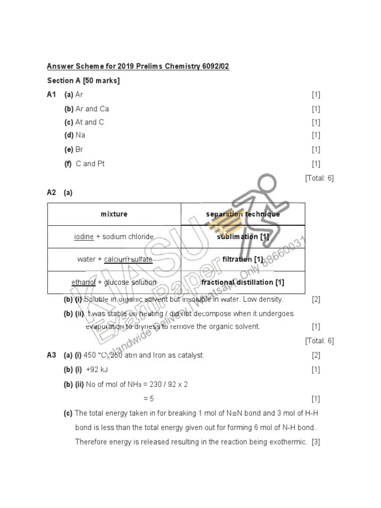 Anderson Sec 4 Prelim 2019 Answer | PDF