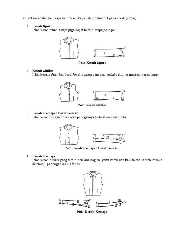 Macam2 Pola Kerah | PDF