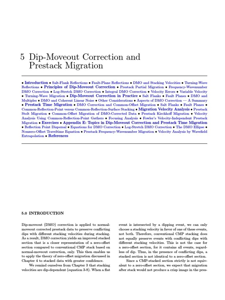 5 DipMoveout Correction and PDF Fault (Geology) Physics