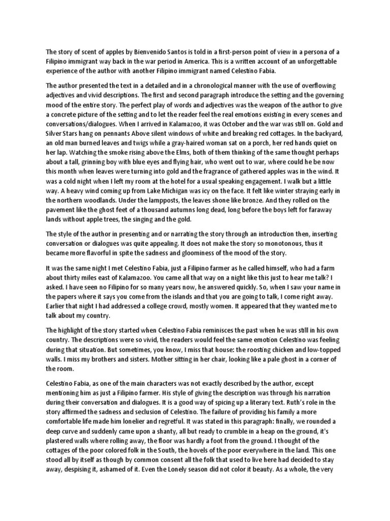 Scent of Apples Analysis PDF