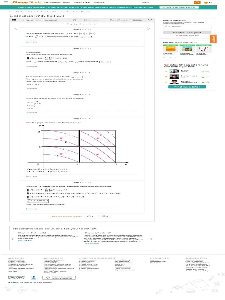 8 Calculus 7th Edition Textbook Solutions | PDF