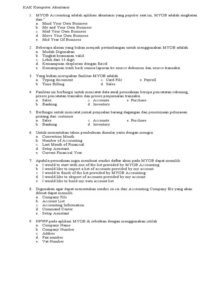 KAK Komputer Akuntansi | PDF