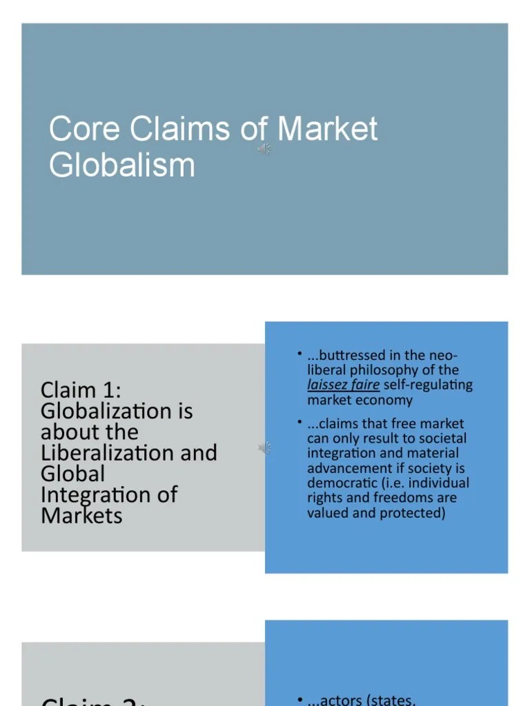 Lesson 1 Part 3 Six Core Claims of Globalization PDF