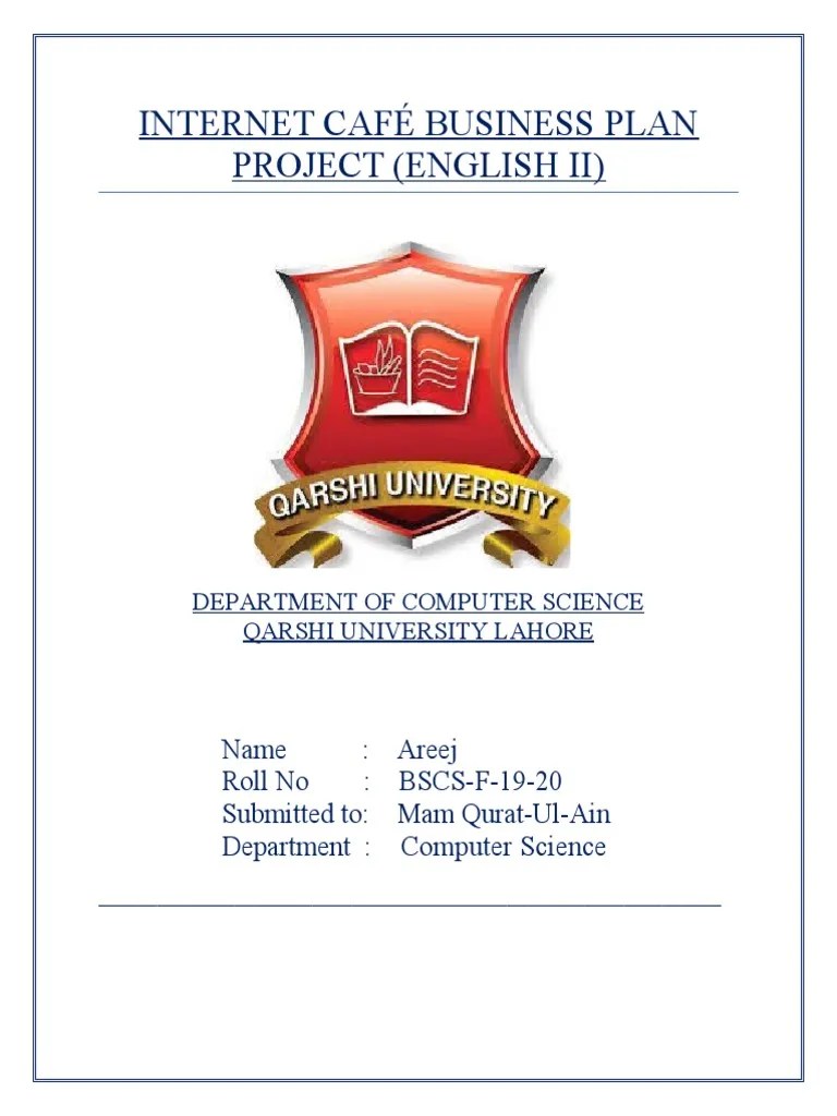 Cafe Business Plan Project PDF Coffeehouse