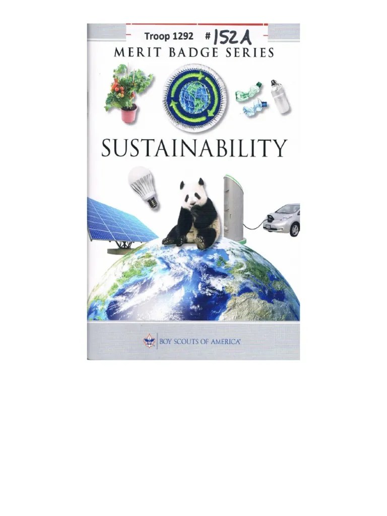 Sustainability Merit Badge Pamphlet PDF | PDF