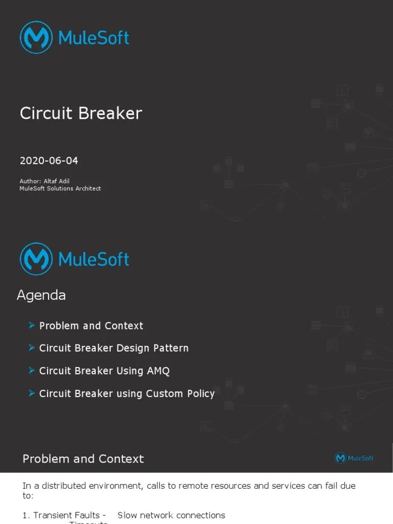 Circuit Breaker Author Altaf Adil Mulesoft Solutions Architect PDF