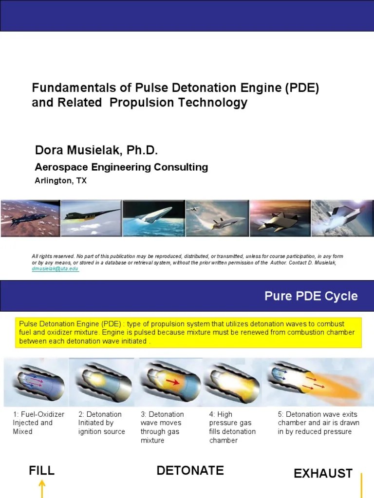 Fundamentals of Pulse Detonation Engine (PDE) and Related Propulsion
