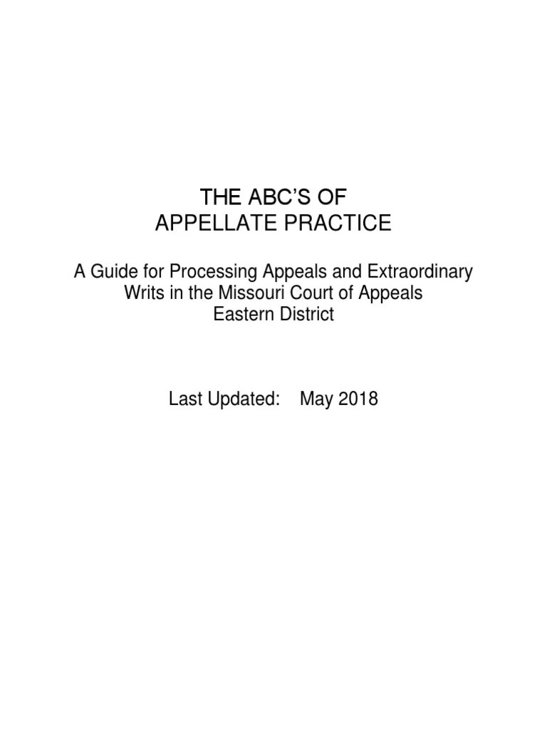 Missouri Courts Appellate Practice PDF Bail Brief (Law)