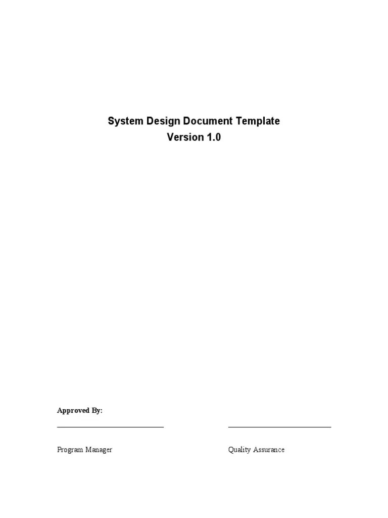 System Design Document Sample