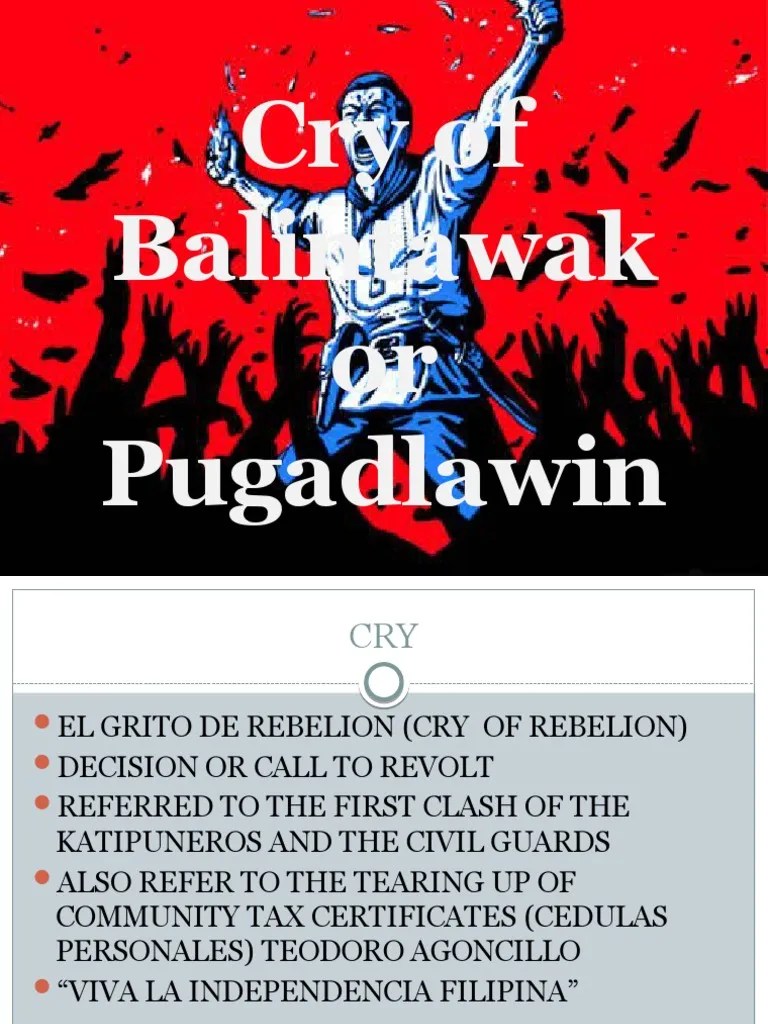 Cry of Balintawak or Pugadlawin Spanish Empire Philippines