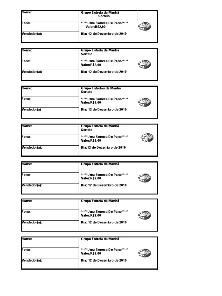 Modelo De Carnê De Pagamento Simples Vários Modelos