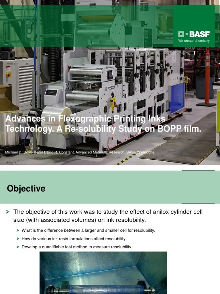 Advances in Flexographic Printing Inks Technology. A ReSolubility Study On BOPP Film PDF
