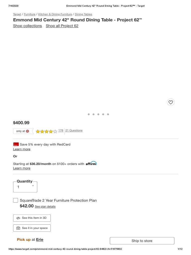 Emmond Mid Century 42_ Round Dining Table Project 62™ _ Target.pdf PDF Target Corporation