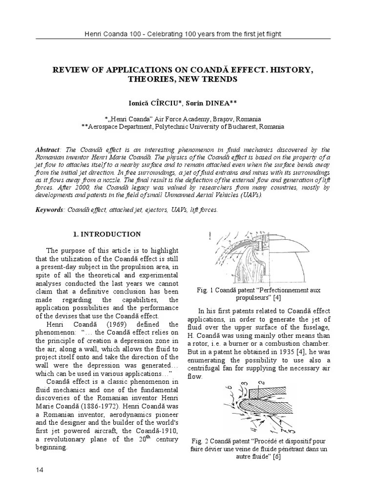 Review of Applications On Coanda Effect PDF PDF Helicopter Rotor