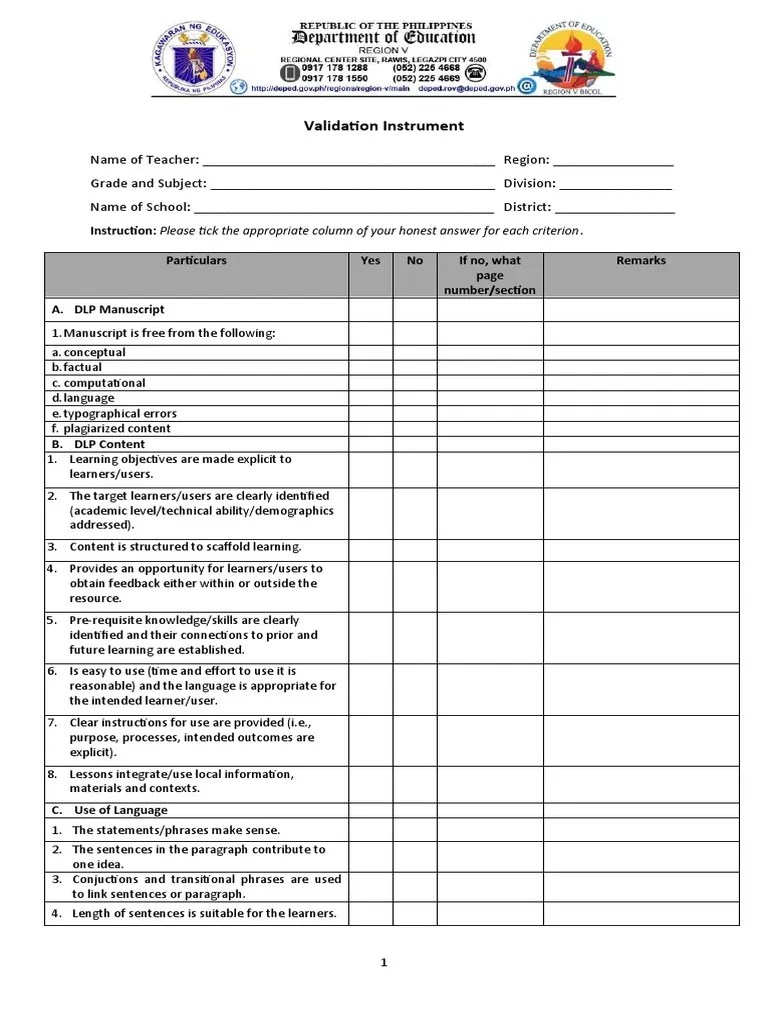 Validation Tool For DLP PDF Sentence (Linguistics) Vocabulary