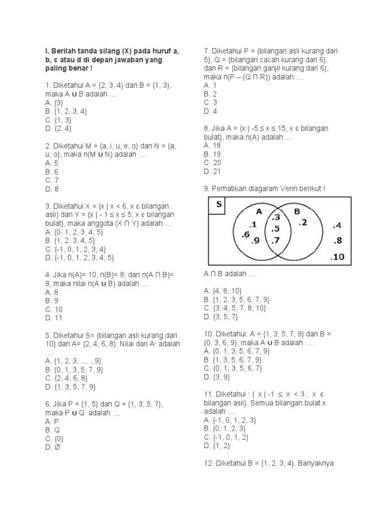 Bilangan Cacah Ganjil Kurang Dari 7
