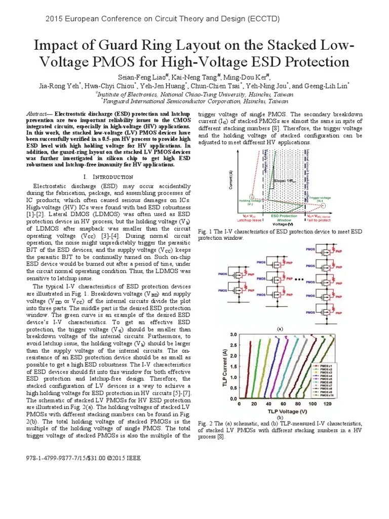 Impact of Guard Ring Layout On The Stacked LowVoltage PMOS For High