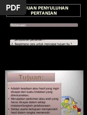 Tujuan Penyuluhan Pertanian | PDF