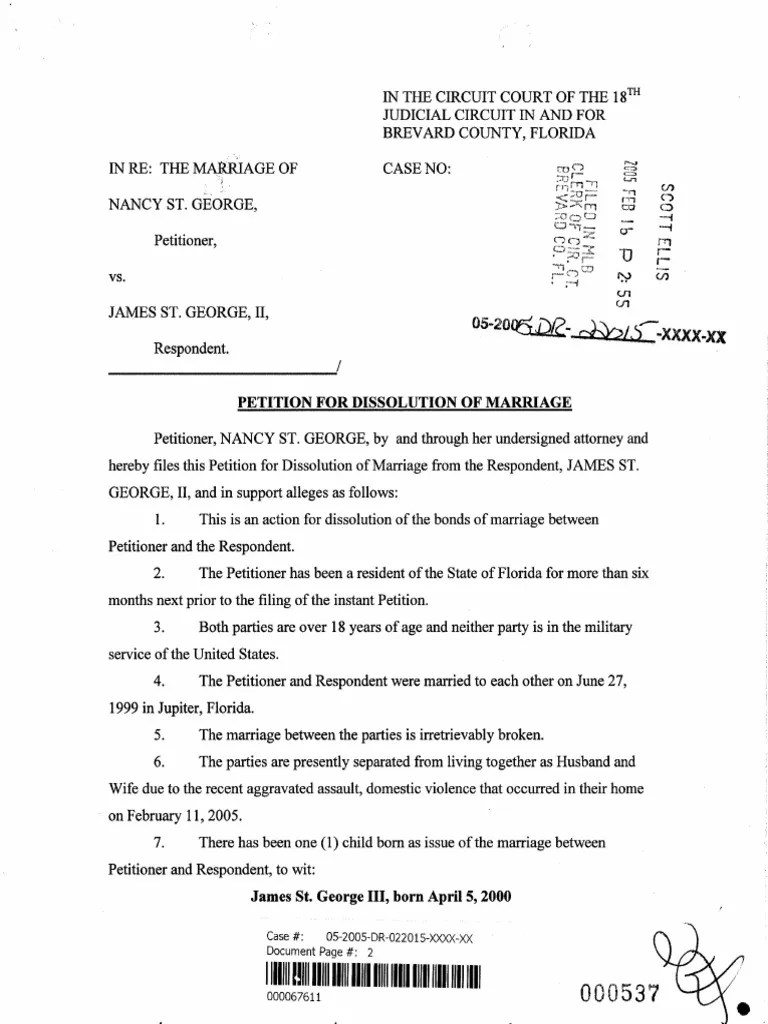 Petition For Dissolution of Marriage PDF